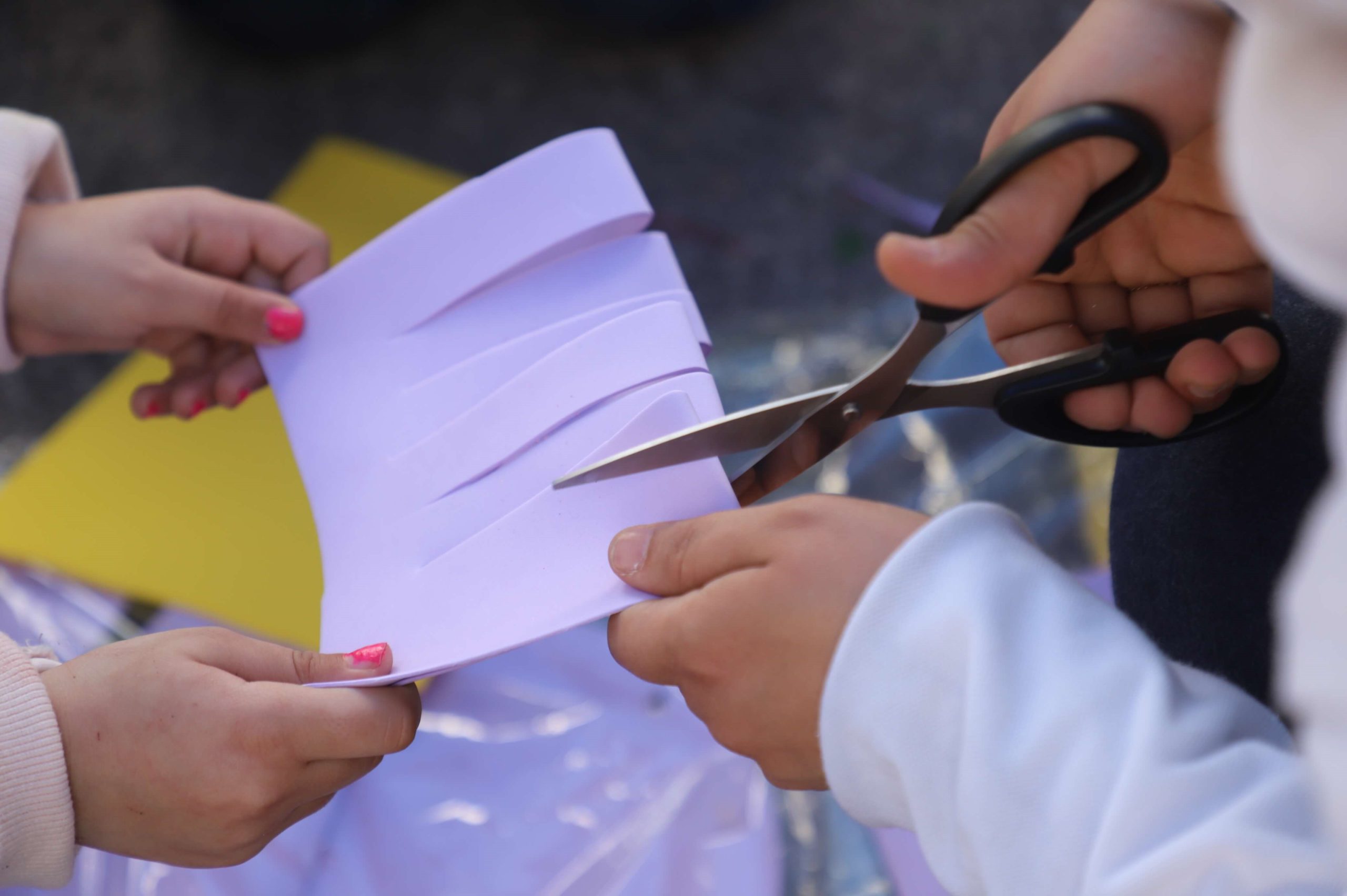 Talent journey - The orphans are making crafts, and they are happy.